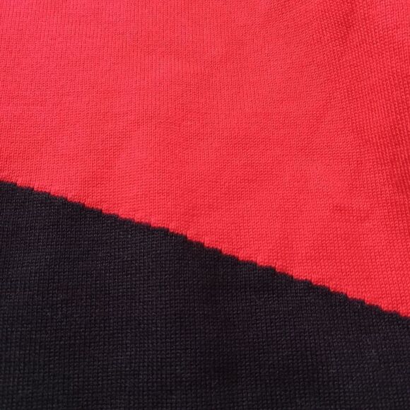 89th & Madison Asymmetrical Hem Colorblock Knit Pullover Sweater Women's Medium - Picture 9 of 11